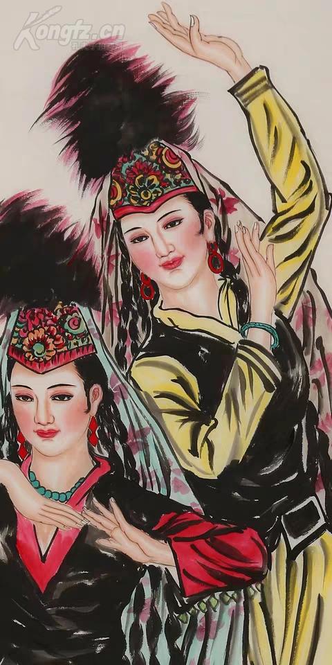 宣纸未装裱画芯约136×68cm国画家,现为中国美协会员,中国民族画院