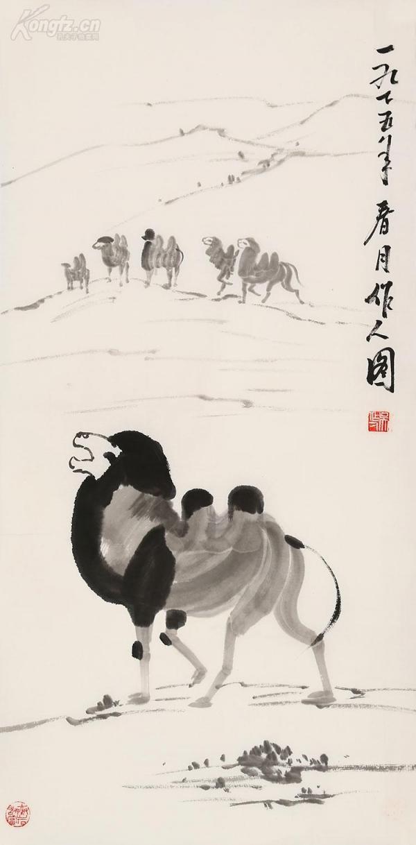 吴作人 骆驼