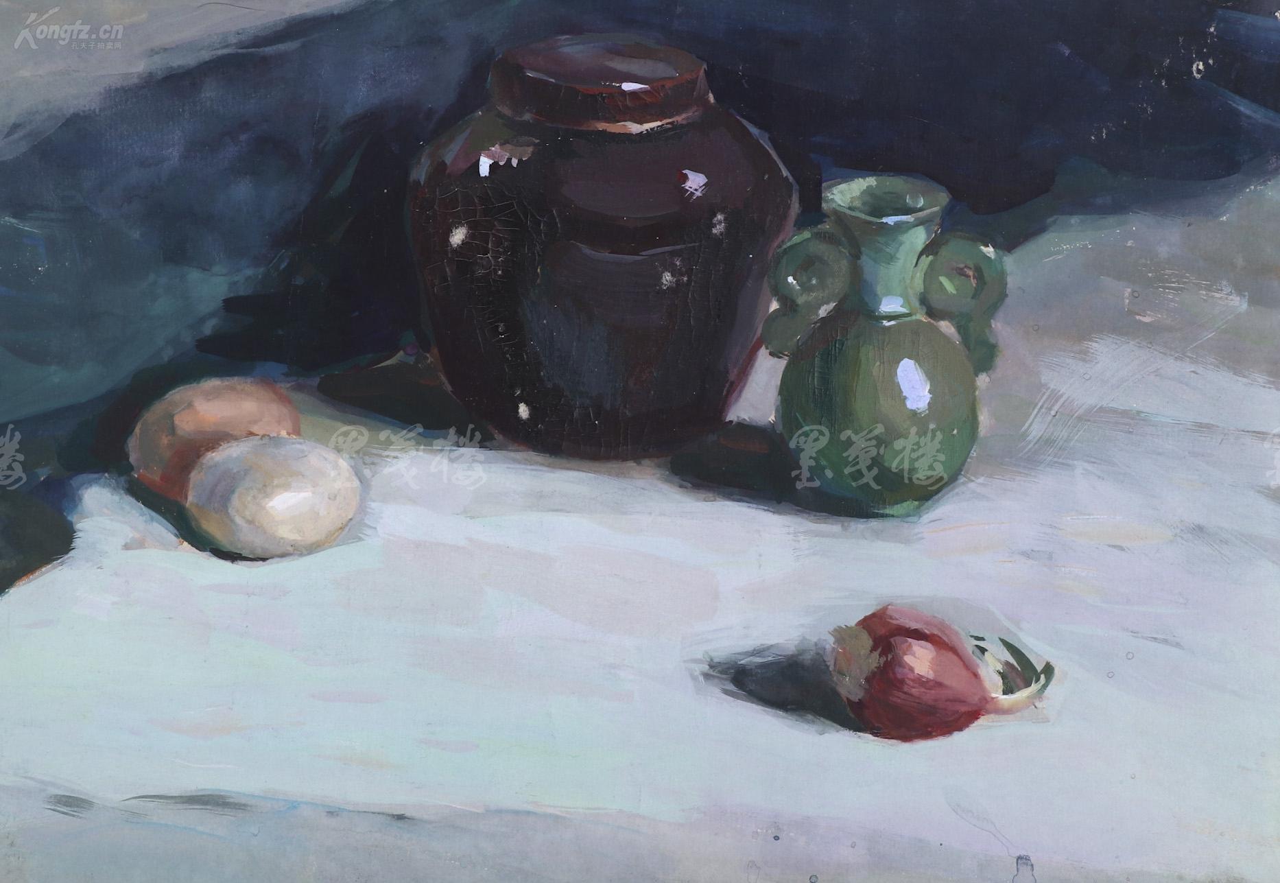 著名水彩画家,原哈工大教授 陈桂馥 水粉画作品 "静物