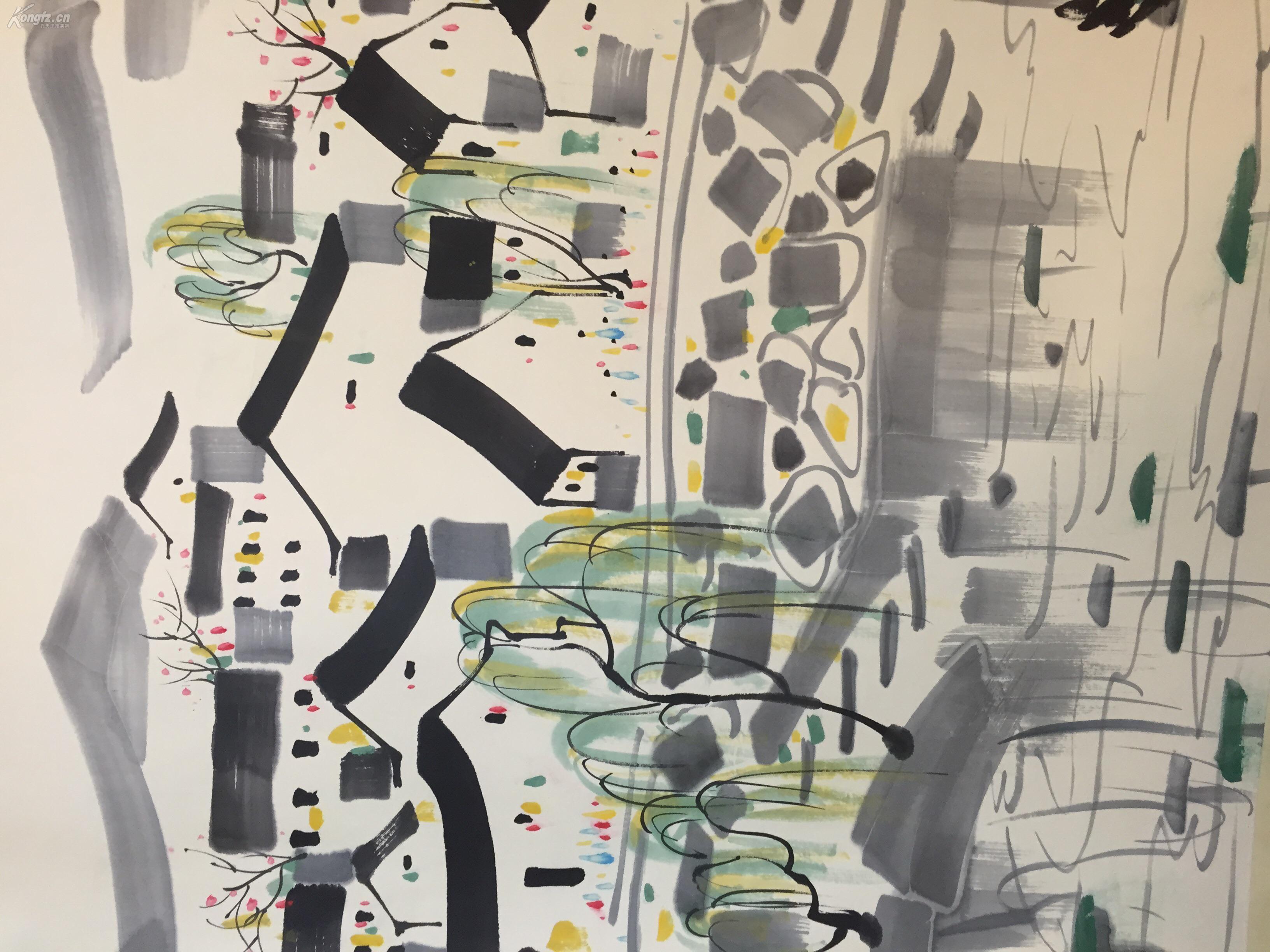 吴冠中 水乡之春 大丈二巨幅 画心尺寸358cmx144cm 镜片【卖家包邮】