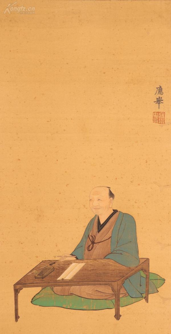 原装旧裱 日本著名画家 圆山应举 (1733-1795)人物图