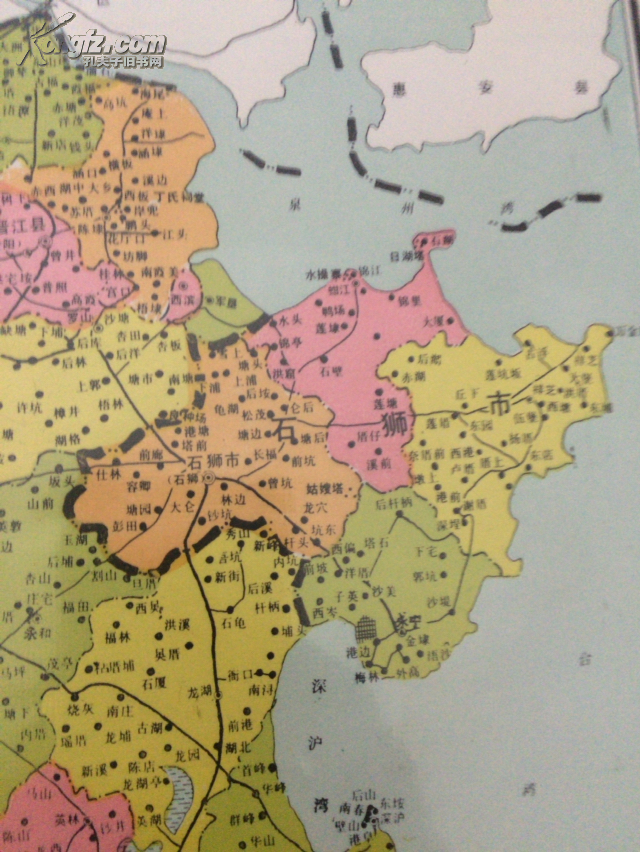 晋江,石狮政区图(90年代,全品库存 )