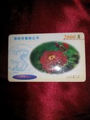 邮票预订卡:2000年、深圳市集邮公司