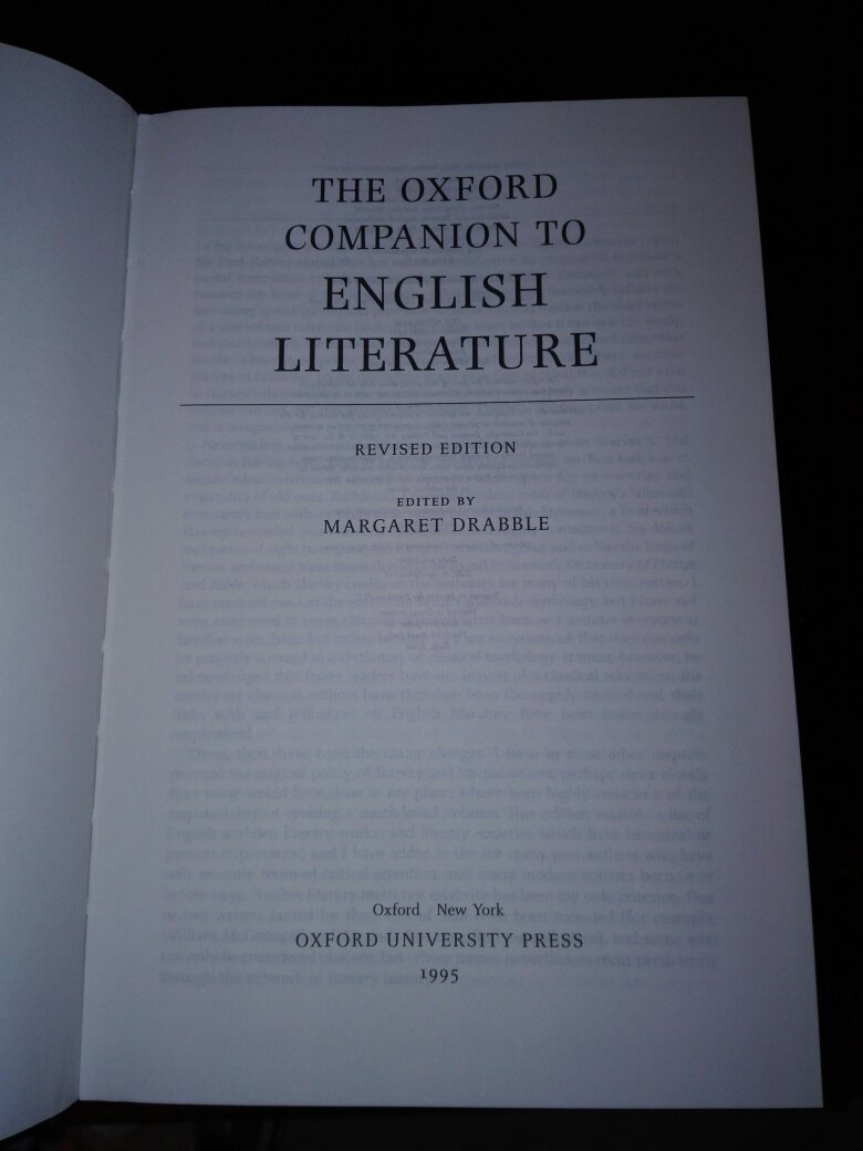 companion to english literature (revised edition) 《牛津英国文学