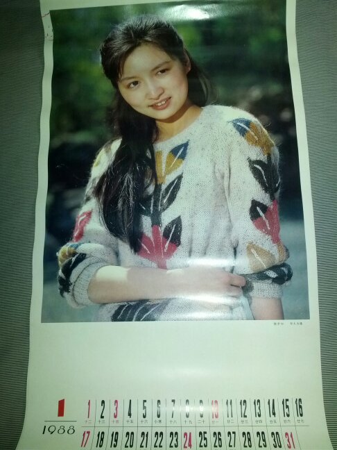 1988年 明星挂历 (有殷亭如 宋佳 张琪 耿晓璐 詹萍萍