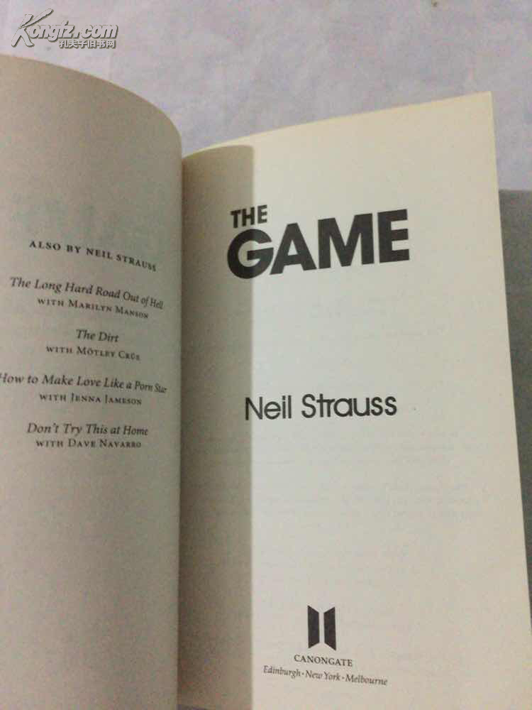 neil strauss : the game 英文原版