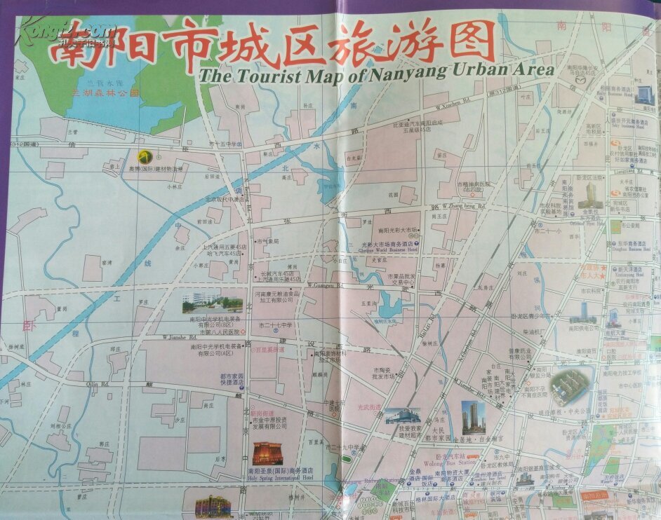 南阳市交通旅游图 南阳地图
