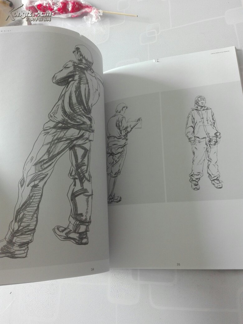 刘晓东速写 图书顶部有切痕 其它都好