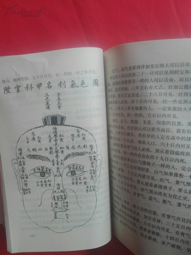 93年一版一印图文算命看相书5卷合一册巜水镜神相》