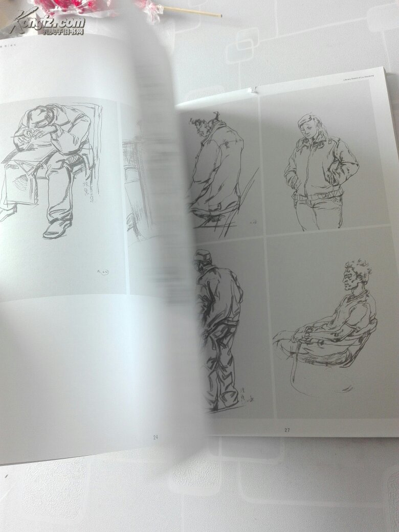 刘晓东速写 图书顶部有切痕 其它都好