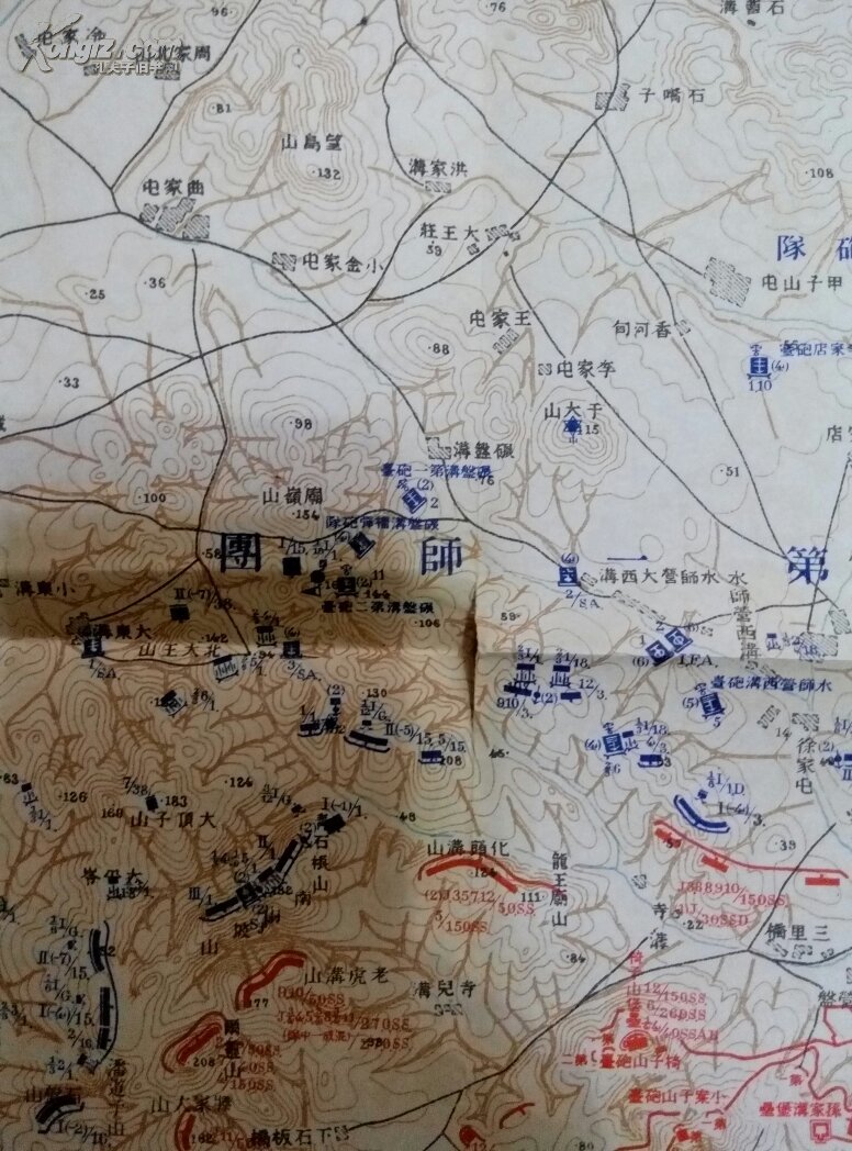 侵华日军等高线地形图旅顺周边的驻军情况