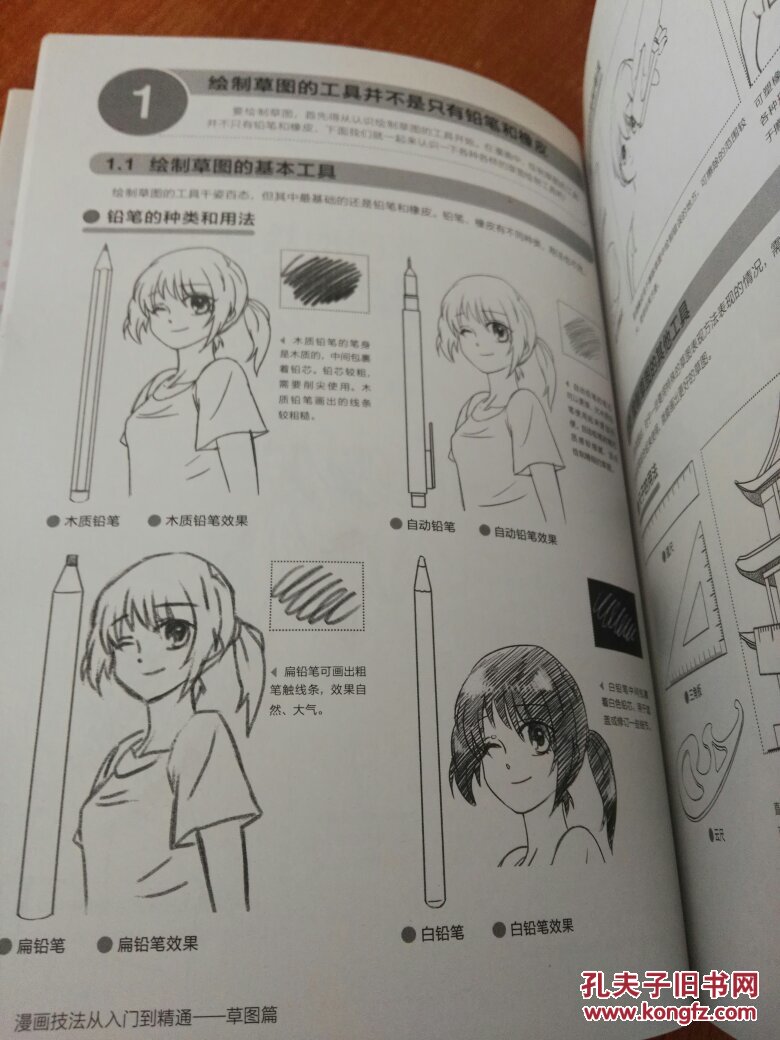 并结合基础的素描绘制方法, 分别讲解了人物头部,躯干,动态,服饰草图