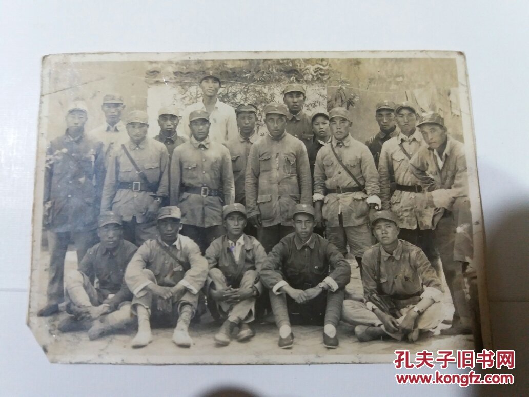 抗战时期八路军老照片合影照稀少珍贵