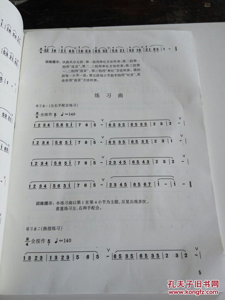 中国笛子考级:音阶与练习曲(1-10级)(一版一印)印5100