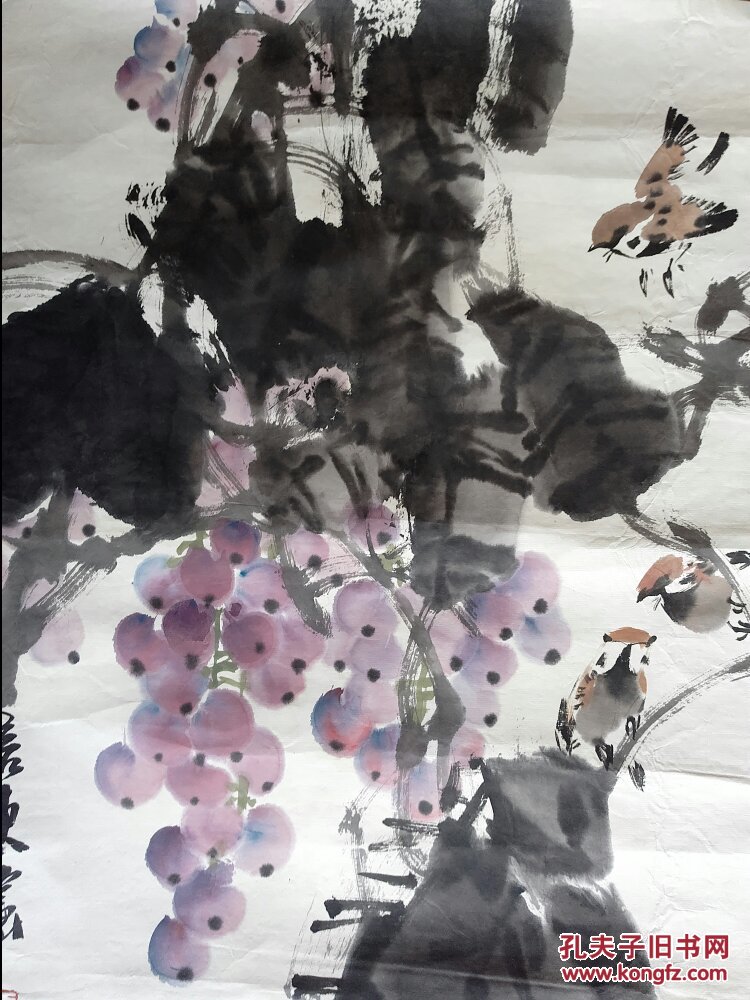 保真迹:北京画院专业画家,国家一级美术师,教授王培东《花鸟》