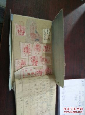 63年报销单据七张(各项收款收据 器材出库证 公