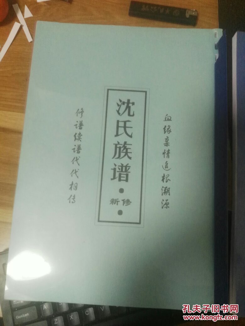 新繁沈氏族谱【老族谱上下册【新修 共三册 合售【8-1】