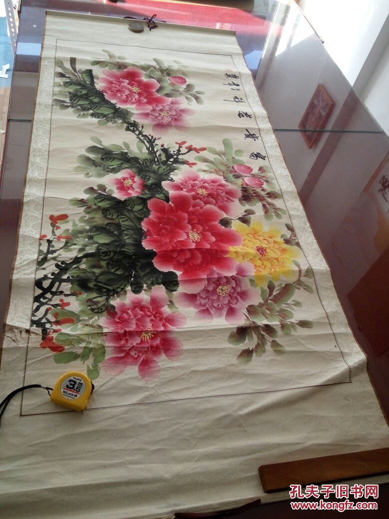 国画:著名牡丹名家,马桂芳,四尺整张大画,富贵吉祥