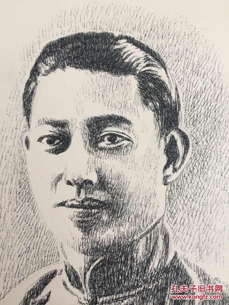 钢笔画:梅兰芳画像