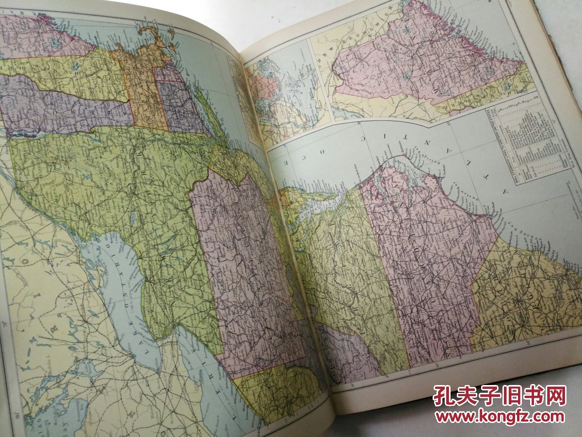 卡塞尔世界大地图《cassell"s new atlas》八开布面精装彩图【原版