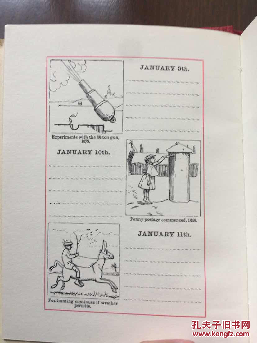 约70年代外文精装日记本my diary engravings by edmund evans