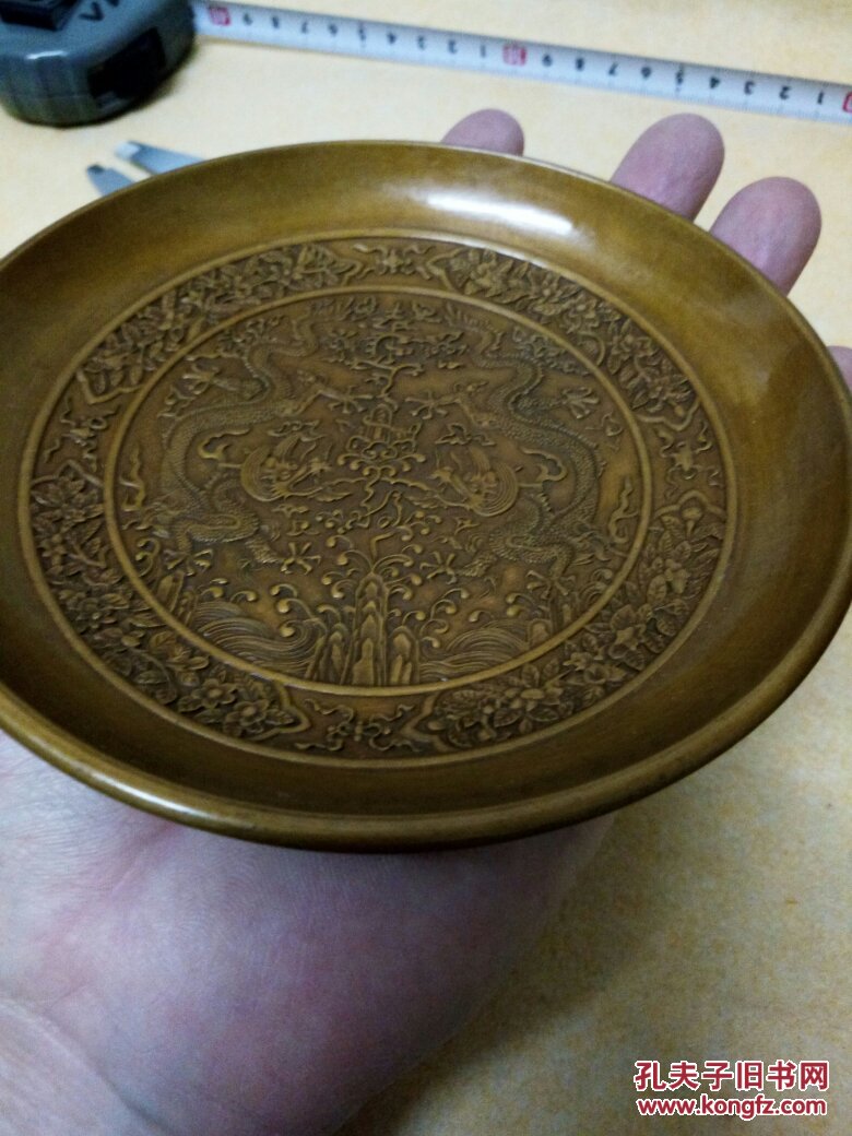 传世老铜盘子