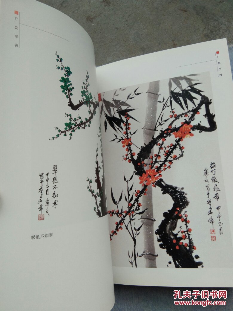 广文学画【画家陈广文签赠本】实图
