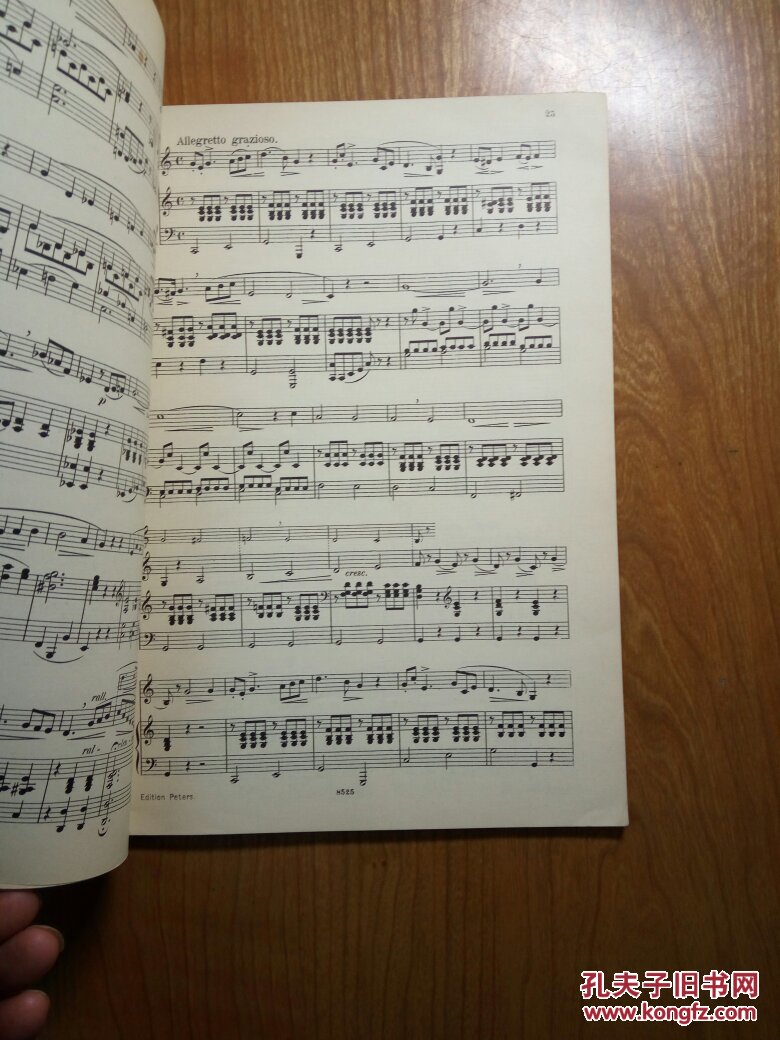 德文原版老乐谱:孔空练声曲作品9号(低音用)
