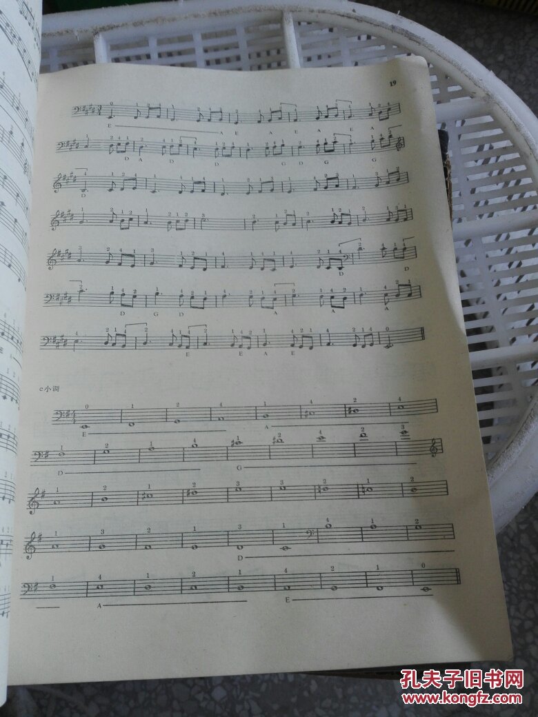 低音提琴"横把位级进式"指法练习