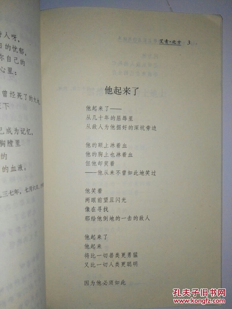 现代诗歌仿写艾青