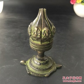 古青铜器法莲灯莲花灯供油灯低价惠友