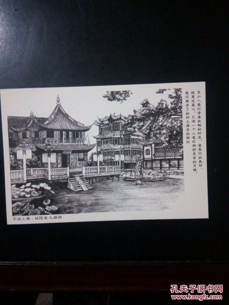 手绘上海 城隍庙 九曲桥