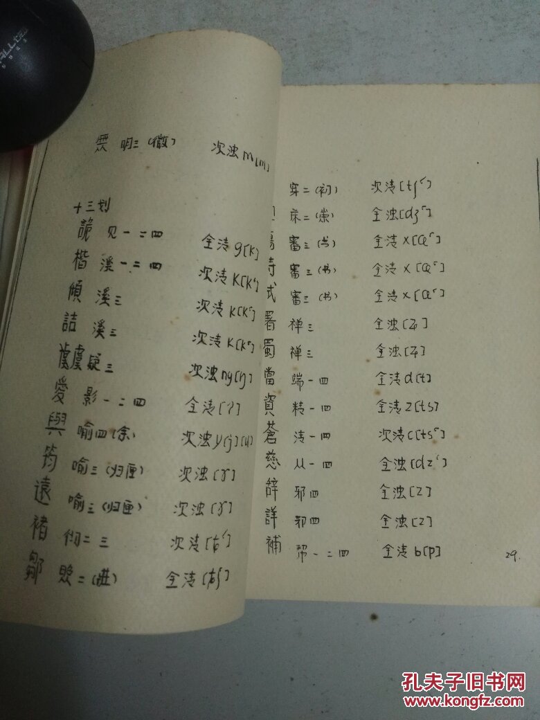 【图】广韵反切上下字(油印本)152页_孝感师专