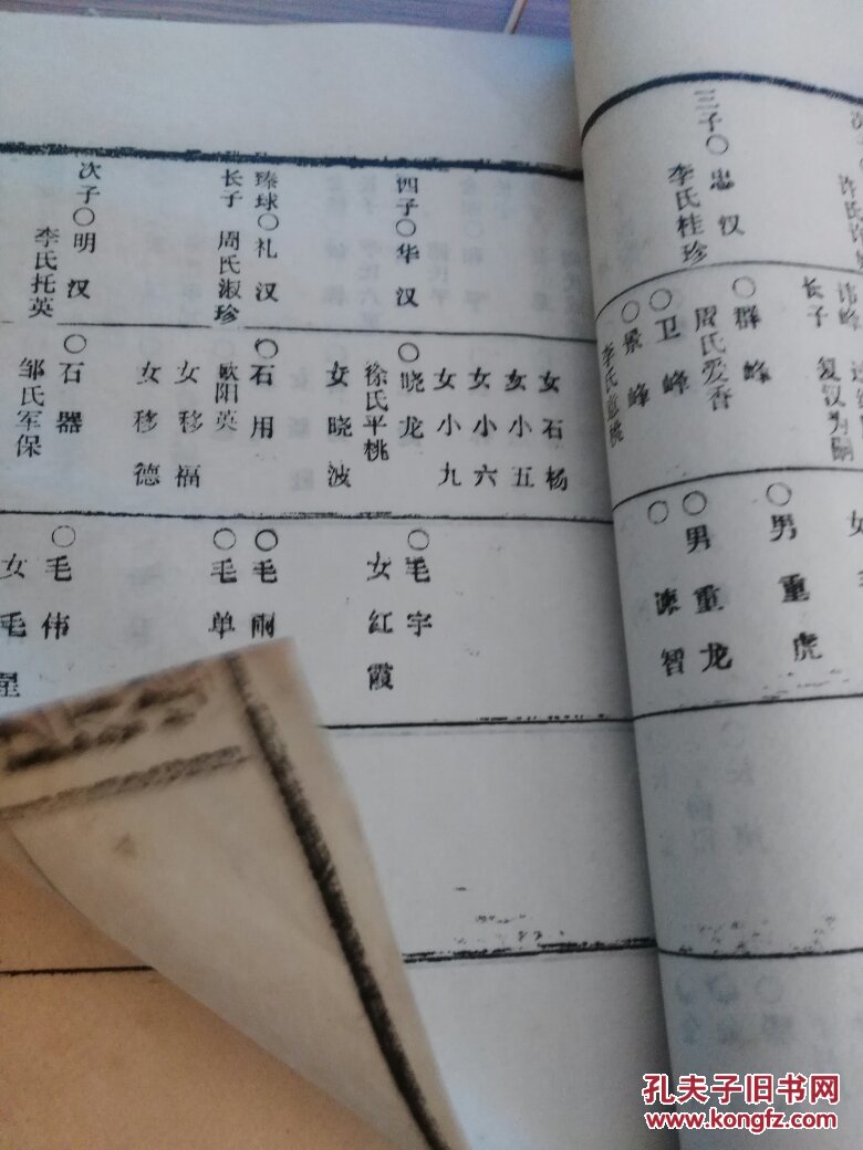 毛氏族谱