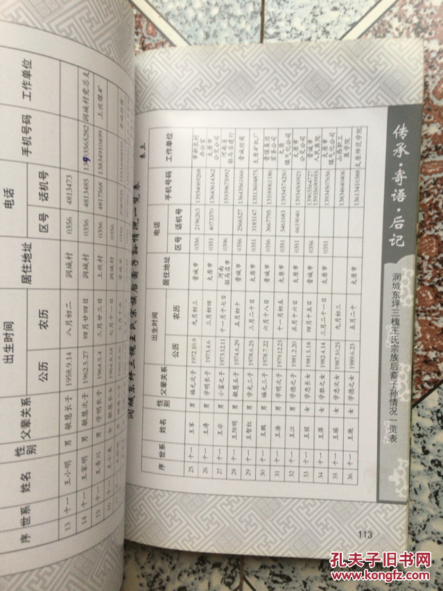 三槐堂王氏家族谱(山西阳城)