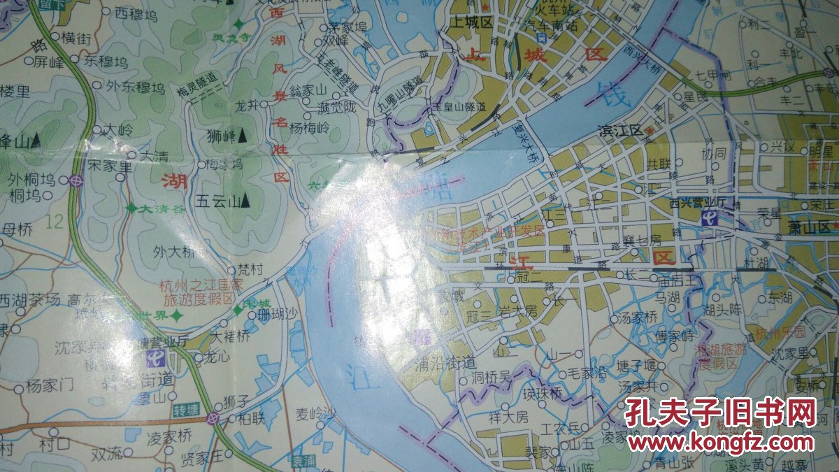 杭州八区图2008版(背面杭州市区详图)