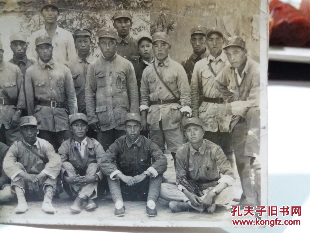 抗战时期八路军老照片合影照(稀少珍贵)