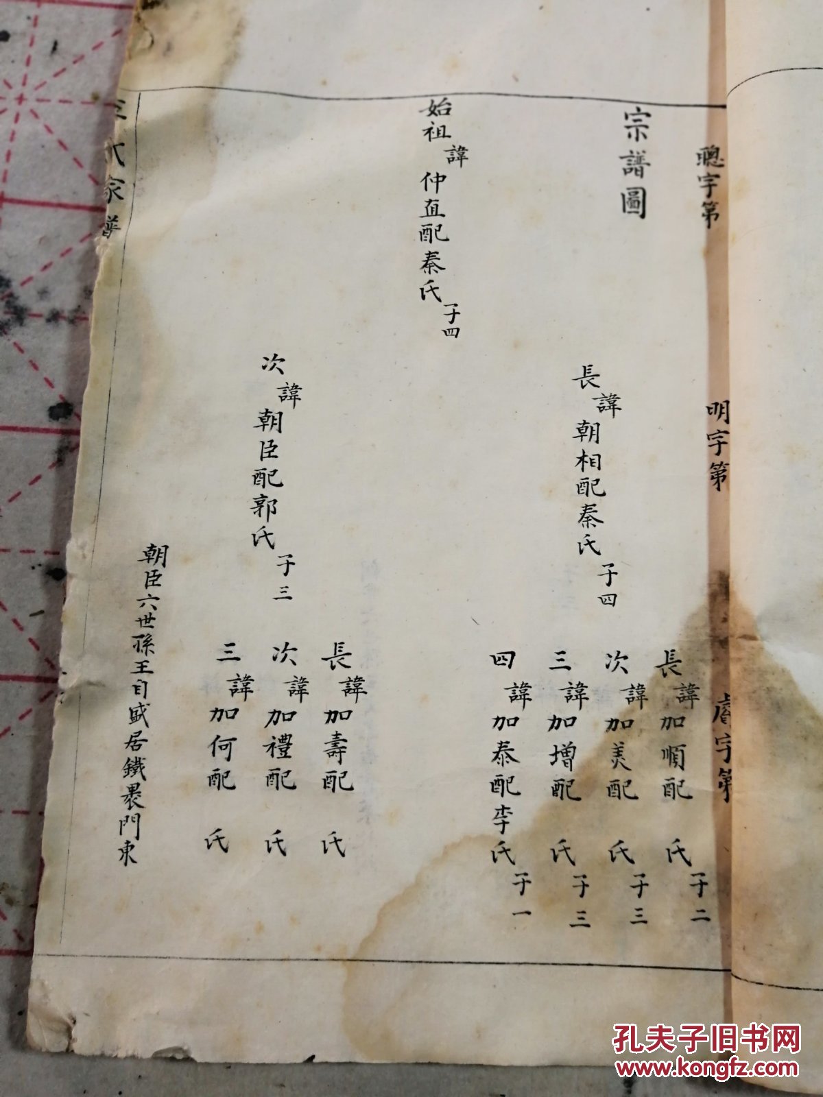 怪怪,手抄本(王氏家谱)大本