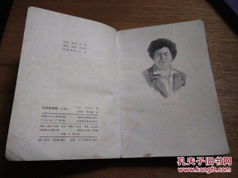 王后的项链(上下册)_[法]大仲马 著,王振孙 译,韩沪麟 译_孔夫子旧书