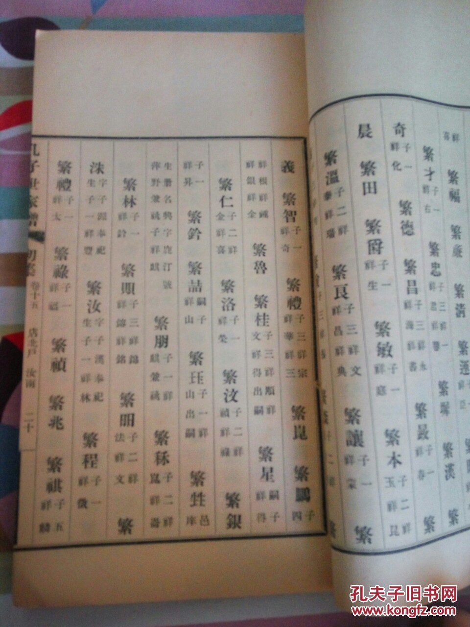 民国孔子世家谱之店北户