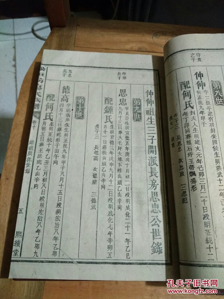廖氏族谱 第六,七册合售