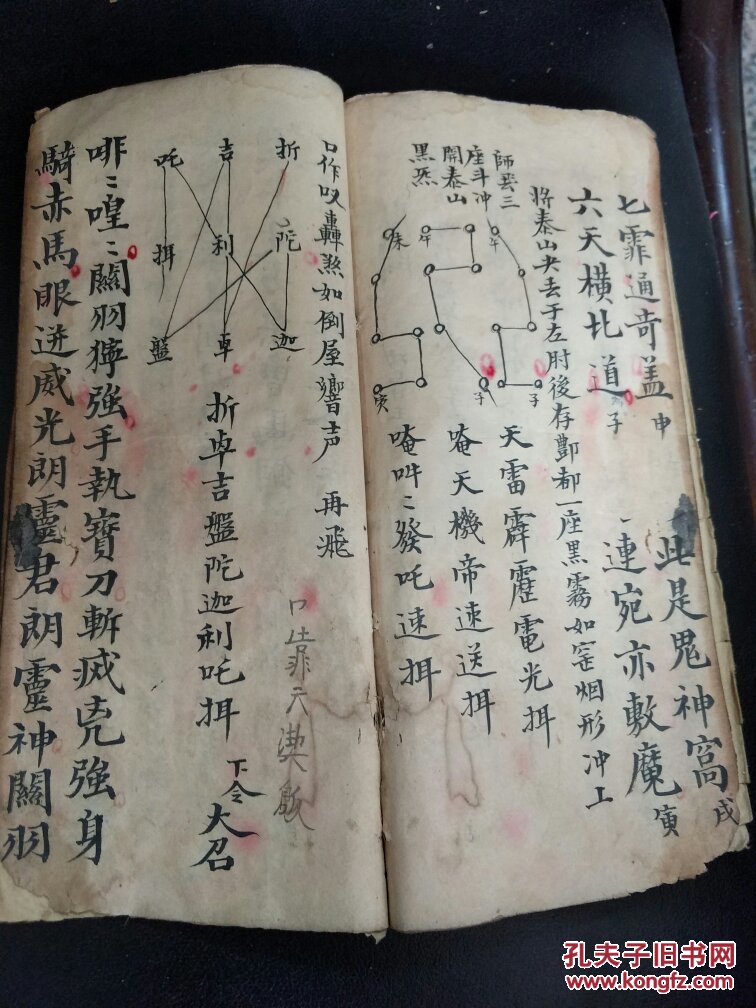 福道教手抄b4398雷神降乱真经疑为先天王殷温康丰都杨元帅等诸符秘召