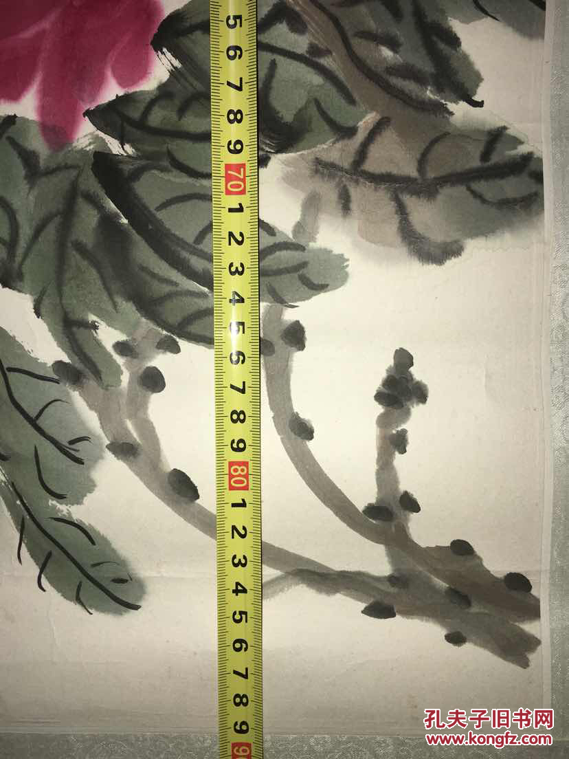 陕西省著名画家-齐如石精品花卉作品1幅-保真.