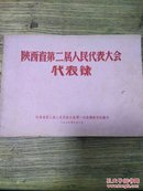 陕西省第二届人民代表大会代表录（1958年）