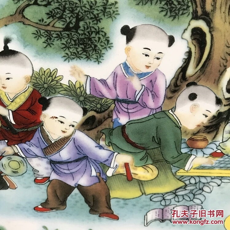 童子嬉戏纹瓷板