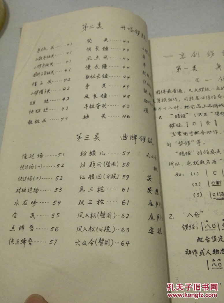 油印京剧常用锣鼓经