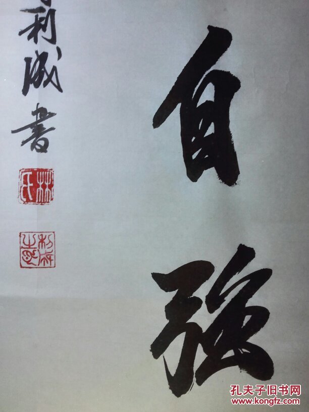 励志名言《将相本无种,男儿当自强》书法作品(未裱68㎝×98㎝)