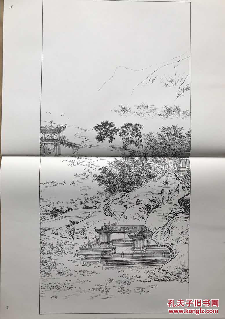 全新正版 界画楼台白描稿 2000年版
