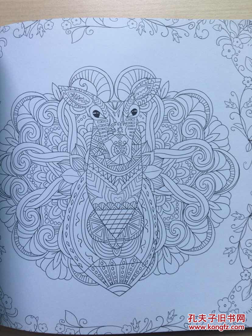 手绘减压涂色神奇奇幻森林