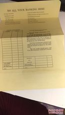 1956年；纽约工商银行对账单【附实寄封】